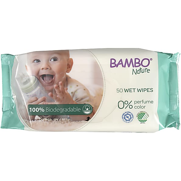 Bambo Nature Toalhitas Biodegradáveis para Bebé x50 