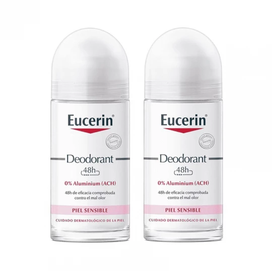 Eucerin Deo 48H 0% de Alummínio em Roll-On 2x50ml