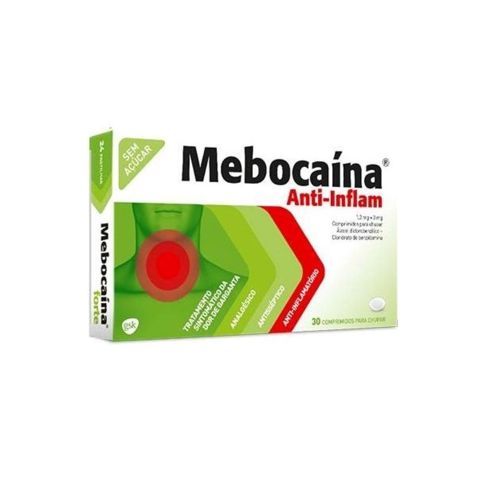 Mebocaína Anti-Inflamatório 30 comprimidos de chupar