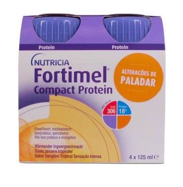 Fortimel Compact Protein sabor a Gengibre Tropical 125ml pack x4 garrafas