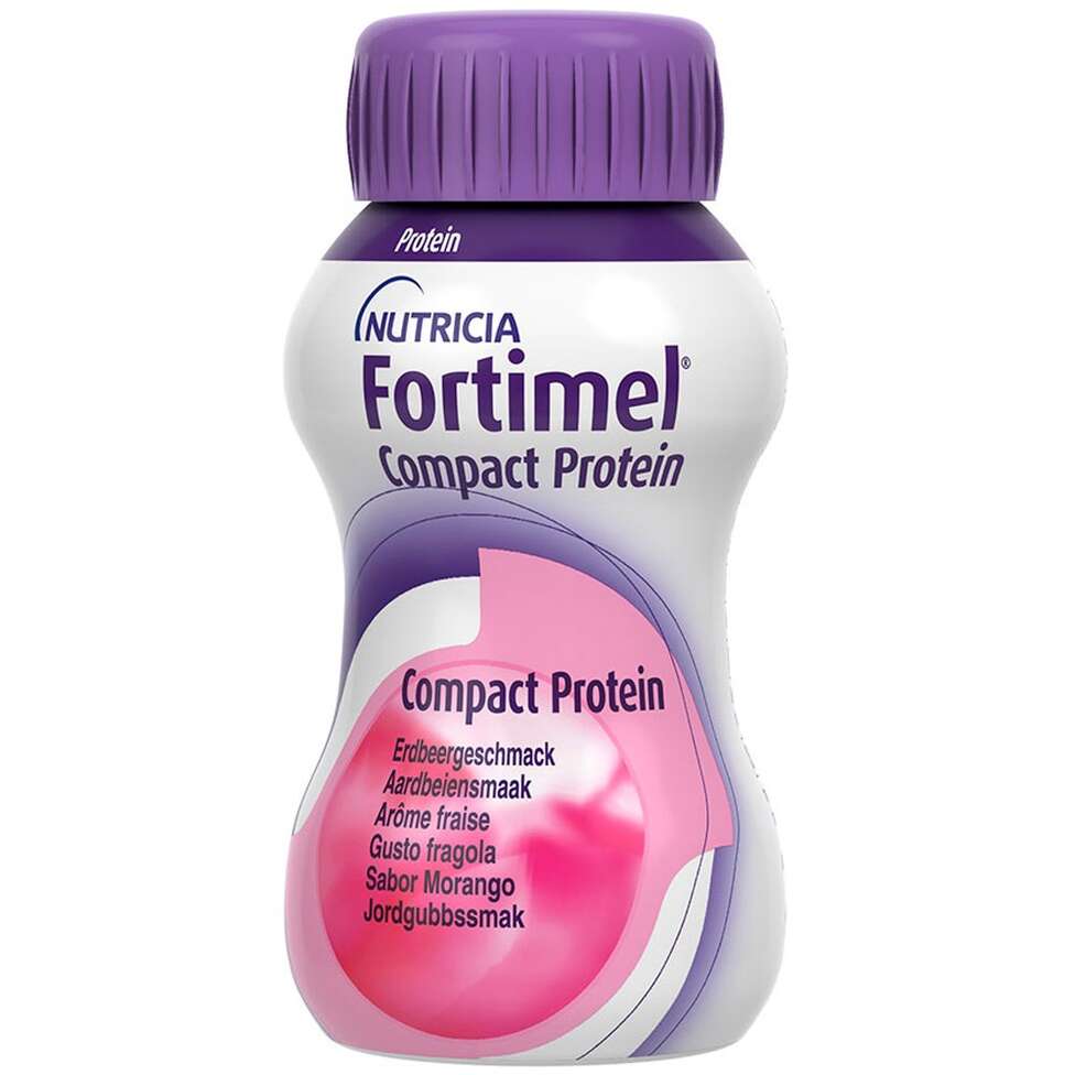 Fortimel Compact Protein sabor a Morango 125ml pack x4 garrafas