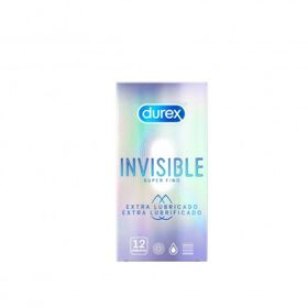 Durex Invisible Extra Lubrificante x12 Preservativos
