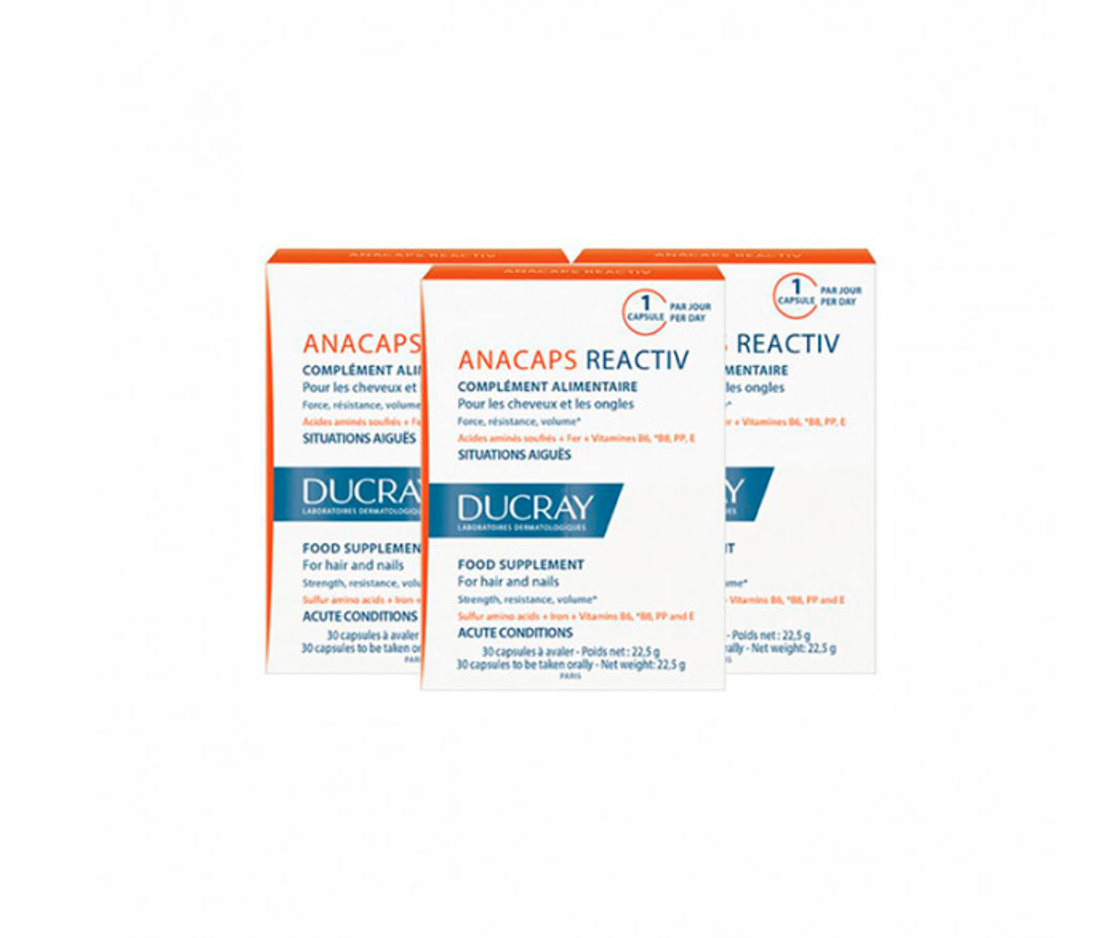 Ducray Anacaps Reactiv Suplemento Capilar x30 cápsulas x 3 meses