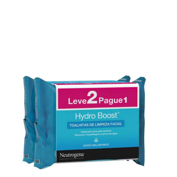 Neutrogena Hydro Toalhitas Desmaquilhantes pack 2x25 unidades 