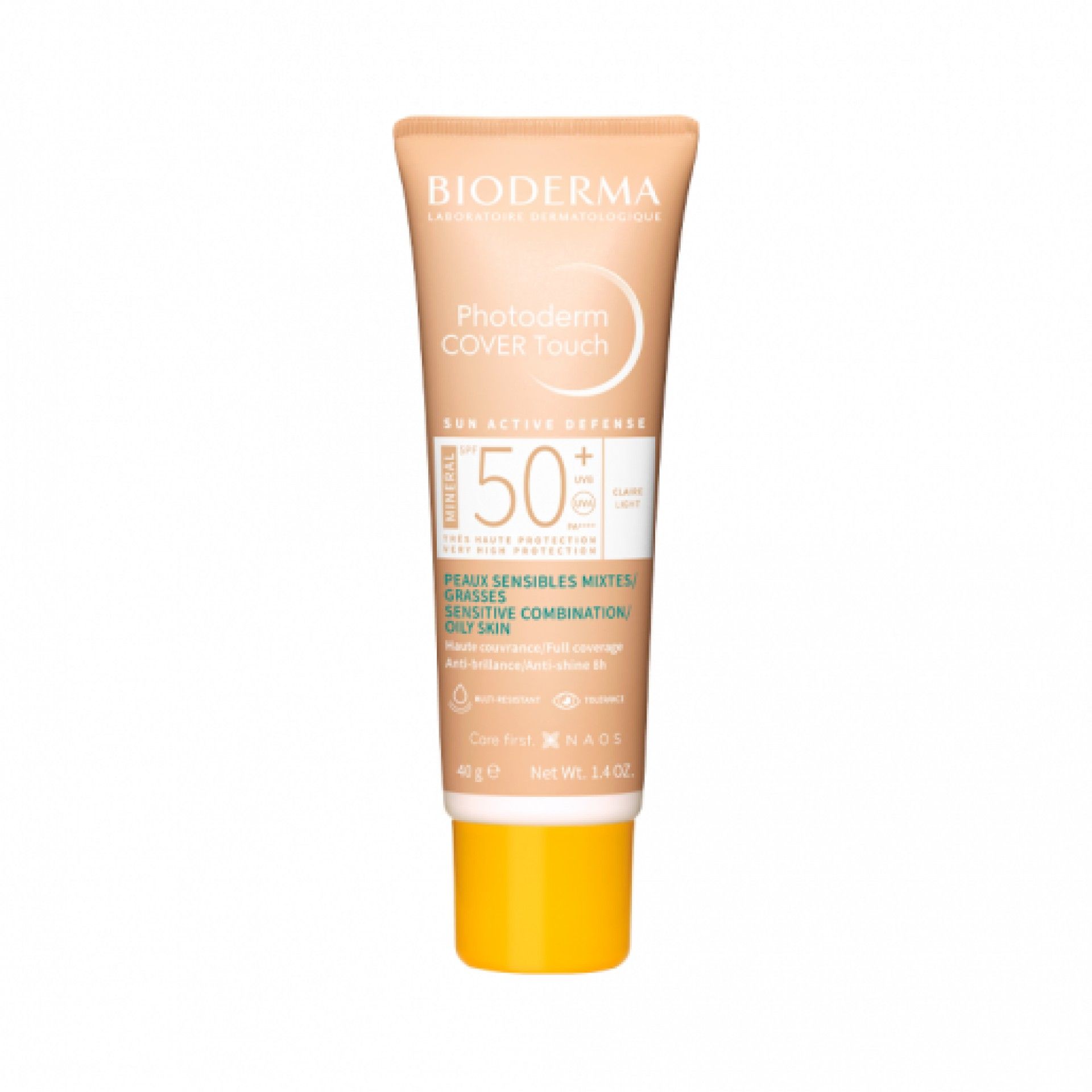 Photoderm Bioderm Cover Touch cor Clara para peles mistas/oleosas Spf50+